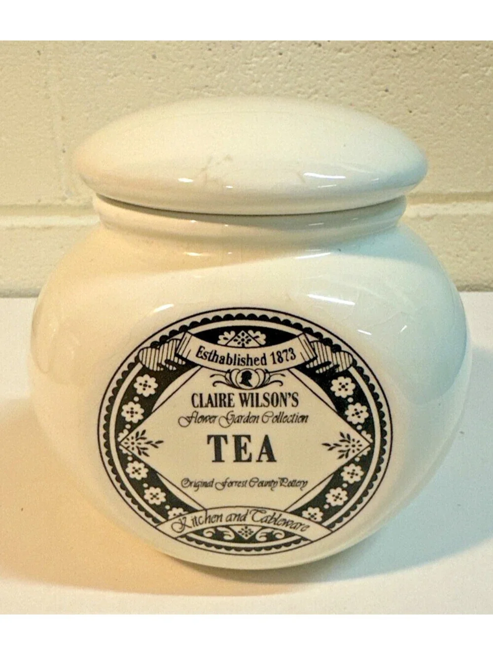 Claire Wilson Tea Jar Flower Garden Collection Farmhouse Country Decor
